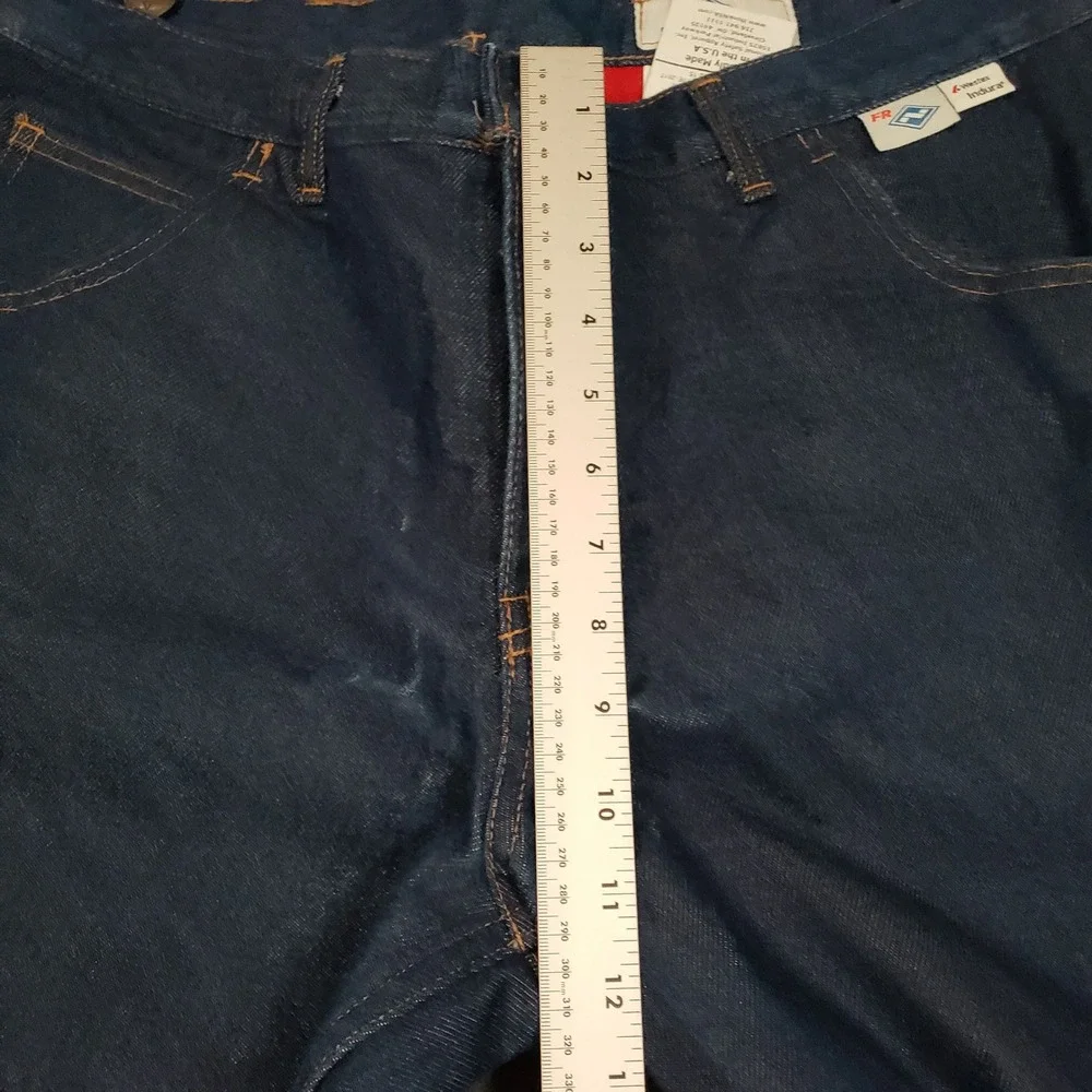 National Safety Apparel FR Jeans Mens 36x32 Blue Westex Indura Flame Resistant